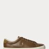 Braune Herren-Sneakers „Longwood“ von Ralph Lauren aus Leder