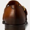 Braune Herrenschuhe im Fischerstil von Ralph Lauren aus brüniertem Kalbsleder