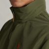 Braune, mehrfarbige, verstaubare, wasserabweisende Kapuzenjacken von Ralph Lauren für Herren