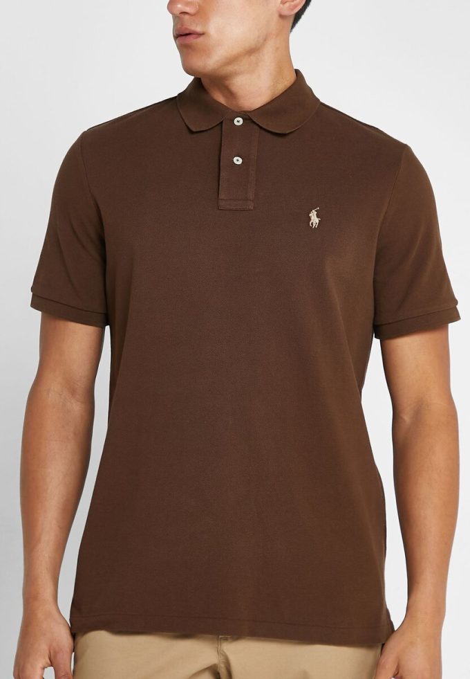 Braune Poloshirts für Herren von Ralph Lauren in klassischer Passform