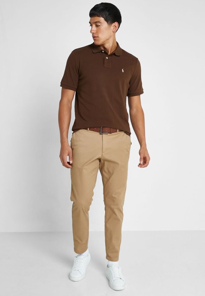 Braune Poloshirts für Herren von Ralph Lauren in klassischer Passform