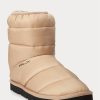 Braune Quiltedie-Stiefel mit Ralph Lauren-Logo für Damen