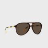 Braune Ralph Lauren 0Ph4173 Clubmaster Sonnenbrille für Herren