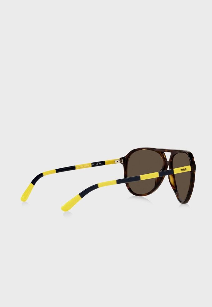 Braune Ralph Lauren 0Ph4173 Clubmaster Sonnenbrille für Herren