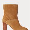 Braune Ralph Lauren Brindley Wildlederstiefel für Damen