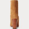 Braune Ralph Lauren Brindley Wildlederstiefel für Damen