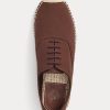 Braune Ralph Lauren Canvas-Espadrilles zum Schnüren für Damen