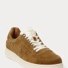 Braune Ralph Lauren Court Wildleder-Sneakers für Herren