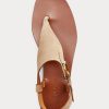 Braune Ralph Lauren Delancie Welington Sandalen aus Kalbswildleder für Damen
