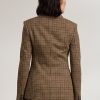 Braune Ralph Lauren Donaldson Karierte Tweedjacken für Damen