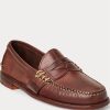 Braune Ralph Lauren Edric Pennyloafer aus Leder für Herren