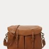 Braune Ralph Lauren Heritage Messenger Bags aus Leder für Herren