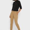 Braune Ralph Lauren High Waist Hose für Damen