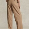 Braune Ralph Lauren Hose aus Wollmischung mit geradem Bein für Damen