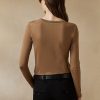 Braune Ralph Lauren Kaschmirpullover mit Rundhalsausschnitt für Damen