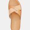 Braune Ralph Lauren Kelsie Sandalen aus Nappaleder und Wildleder für Damen