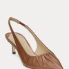 Braune Ralph Lauren Lolah Slingback-Pumps aus Nappaleder für Damen