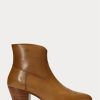 Braune Ralph Lauren Lucille Lederstiefel für Damen