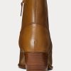 Braune Ralph Lauren Lucille Lederstiefel für Damen