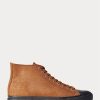 Braune Ralph Lauren Mayport Wildleder-Sneakers für Herren