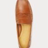Braune Ralph Lauren Reynold Leder-Fahrer-Freizeitschuhe für Herren