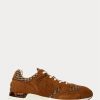 Braune Ralph Lauren Trackster 200 Harris Tweed® Sneakers für Herren
