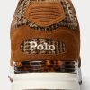Braune Ralph Lauren Trackster 200 Harris Tweed® Sneakers für Herren
