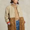Braune Ralph Lauren wasserabweisende Hybrid-Innenmäntel mit Gürtel für Damen