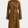 Braune Ralph Lauren Wildledermäntel für Damen