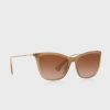 Braune rechteckige Sonnenbrille Ralph Lauren 0Ra5289 für Damen