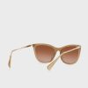 Braune rechteckige Sonnenbrille Ralph Lauren 0Ra5289 für Damen