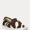 Braune Slip-On-Sneakers „Jinny Haircalf“ von Ralph Lauren für Damen