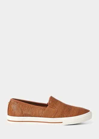 Braune Slip-On-Sneakers „Jinny“ von Ralph Lauren für Damen