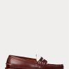 Burgunderrote Cremefarbene Pennyloafer für Herren von Ralph Lauren aus der Morehouse-Kollektion