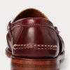 Burgunderrote Cremefarbene Pennyloafer für Herren von Ralph Lauren aus der Morehouse-Kollektion
