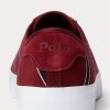 Burgunderrote Ralph Lauren Nelson Sneakers aus gestreifter Wolle und Baumwolle für Herren