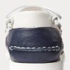 Creme / Marineblau Ralph Lauren Merton Zweifarbige Freizeitschuhe aus Leder für Herren