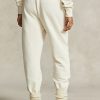 Cremefarbene Fleece-Jogginghose für Damen von Ralph Lauren aus der Spelman-Kollektion