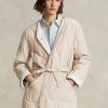 Cremefarbene, gesteppte Wendbare Ripstop-Jacken von Ralph Lauren für Damen