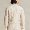 Cremefarbene, gesteppte Wendbare Ripstop-Jacken von Ralph Lauren für Damen