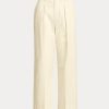 Cremefarbene Knöchelhose aus doppelseitiger Stretch-Baumwolle von Ralph Lauren für Damen