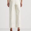 Cremefarbene Knöchelhose aus doppelseitiger Stretch-Baumwolle von Ralph Lauren für Damen