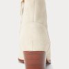 Cremefarbene Ralph Lauren Lucille Stiefel aus Kalbsleder und Wildleder für Damen