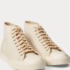 Cremefarbene Ralph Lauren Mayport Canvas-Sneaker für Herren