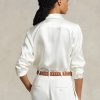 Cremefarbene Ralph Lauren Mulberry Silk Shir Shirts für Damen