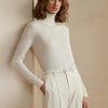 Cremefarbene Rollkragenpullover aus Kaschmir von Ralph Lauren für Damen