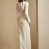 Cremefarbenes Smokingkleid „Kristian“ aus Seide von Ralph Lauren für Damen