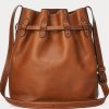 Cuoio Damen Ralph Lauren Leder Große Bellport Bucket Bags