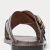 Dunkelbraune Herren-Hausschuhe „Welington“ aus Kalbsleder von Ralph Lauren