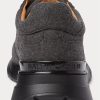 Dunkelgraue Ralph Lauren Ethan Wollflanell-Sneaker für Herren
